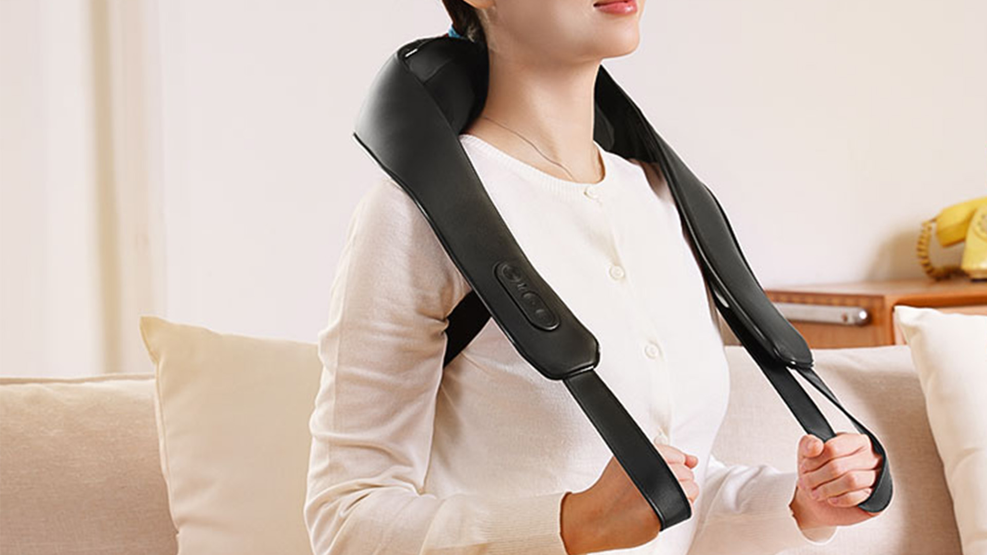 15分間の癒し❣️❣️ネックマッサージ ✨ Amazon.co.jp: KNQZE ネック 首 肩 リラクゼーション器 usb充電式 母の